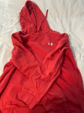Under Armour Bright Red Hoodie with White Logo